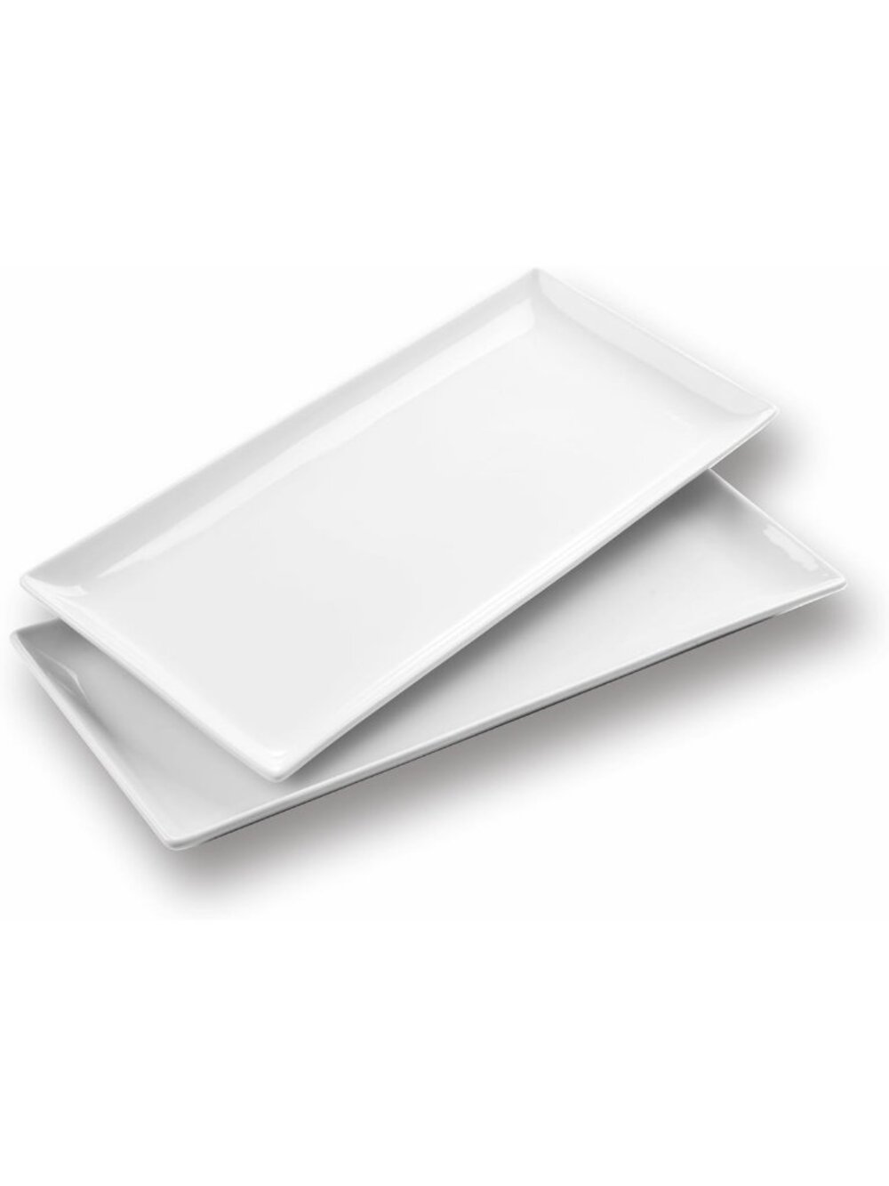 WishDeco Large Serving Platter Set of 2, Long Ceramic Serving Tray 16 Inch